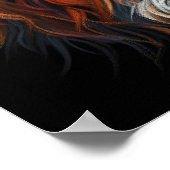 Poster Dessin dur Pastel King Charles Cavalier Spaniel (Coin)