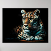 Poster Dessin dur Pastel Leopard III (Devant)