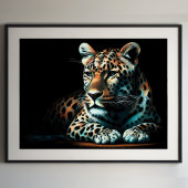 Poster Dessin dur Pastel Leopard III