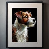 Poster Dessin dur Pastel Terrier