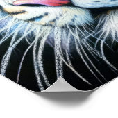 Poster Dessin dur Pastel Tigre blanc (Coin)