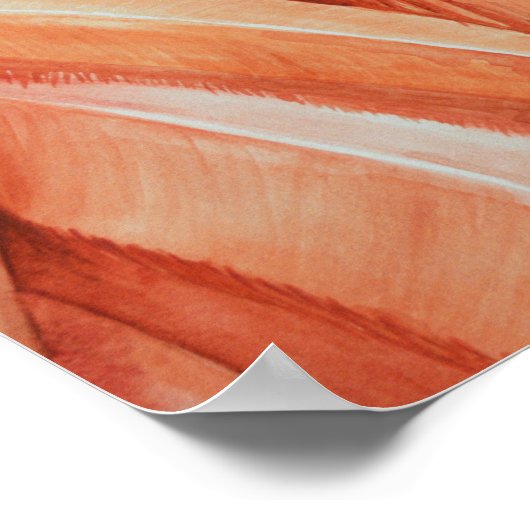 Poster Dessin Flamant rose mignon (Coin)