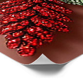 Poster Dessin floral orné de gemmes complexes (Coin)