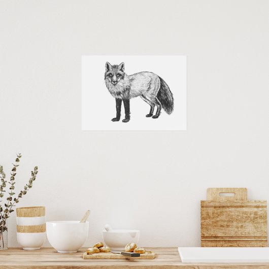 Poster Dessin Fox (Cuisine)