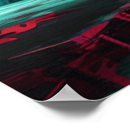 Poster Dessin graffiti - Agir avec des couleurs (Coin)