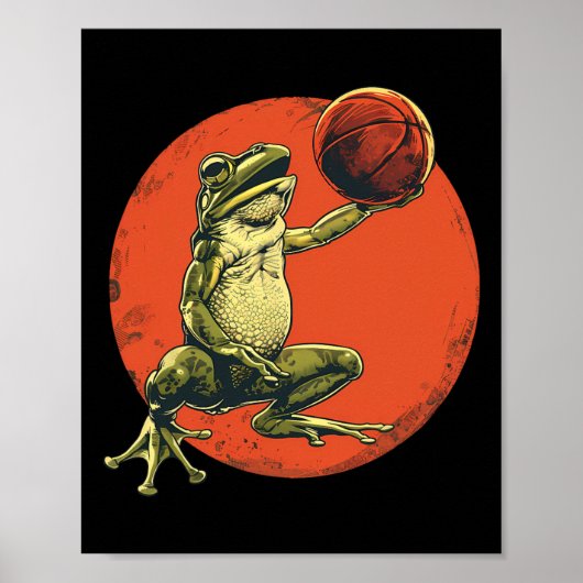 Poster Dessin Grenouille Squelette Artwork Crapaud Amoure (Devant)