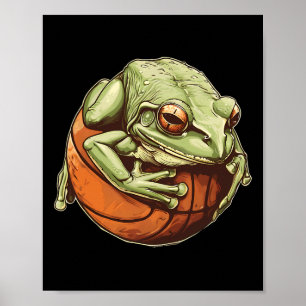 Poster Dessin Grenouille Squelette Dessin Joueuse Balle C