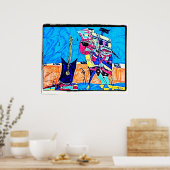 POSTER DESSIN GUITARISTE ABSTRAIT (Cuisine)