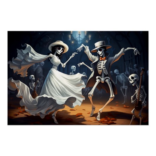 Poster Dessin Halloween Swing Dance (Devant)
