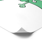 Poster dessin humoristique de brocoli idiot (Coin)