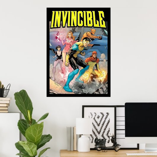 Poster dessin invincible (Bureau à domicile)