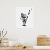 Poster Dessin médiéval de monstre d'Imaginaire mort (Cuisine)