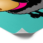 Poster Dessin mignon en mouton noir (Coin)