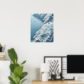 Poster Dessin minimaliste Santorin (Bureau à domicile)