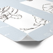 Poster Dessin noir et blanc Fleur Art Collage Gris (Coin)