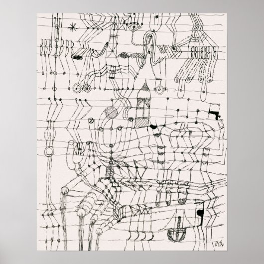 Poster Dessin noué de la manière d'un filet (1920) (Devant)