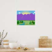 Poster Dessin numérique original Mountain Morn (Cuisine)