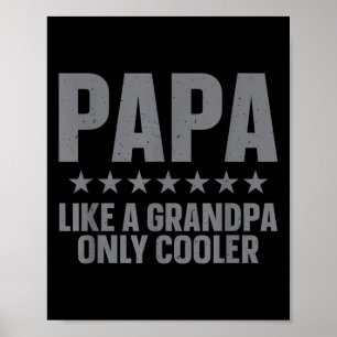 Poster Dessin Papa Drôle Pour Grand-Père De Petits-Enfant