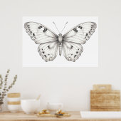 Poster Dessin papillon (Cuisine)