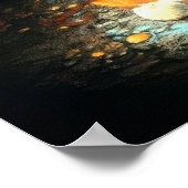 Poster Dessin Pastel Asiatique Teapot Oranges Offre (Coin)