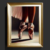 Poster Dessin Pastel Ballerina sur Pointe
