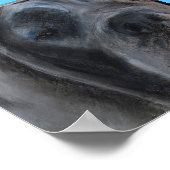 Poster Dessin pastel Bleu Grande Danse (Coin)