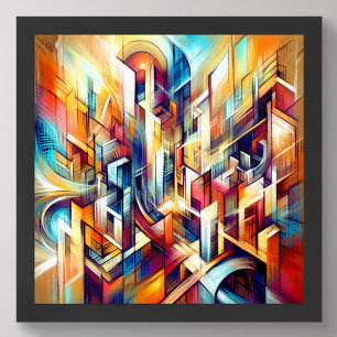 Poster Dessin Pastel Conception abstraite complexe