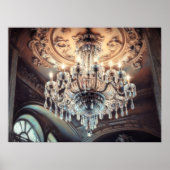 Poster Dessin pastel d'architecture lustre orné (Devant)