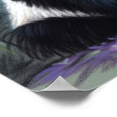 Poster Dessin pastel de Panda Bear Bamboo III (Coin)