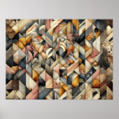 Poster Dessin Pastel Design Abstrait (Devant)