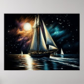 Poster Dessin Pastel Dur Nuit (Devant)