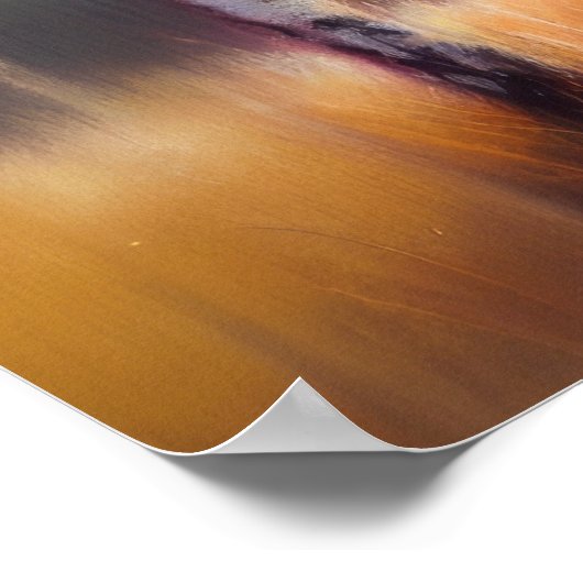 Poster Dessin pastel Forêt de bouleaux (Coin)