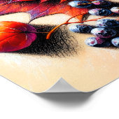 Poster Dessin Pastel Maple Leaf Berry Automne automne (Coin)