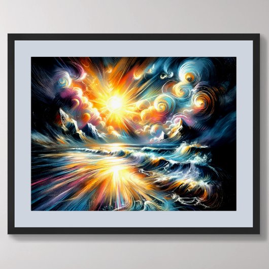 Poster Dessin Pastel Mystérieux Cosmos