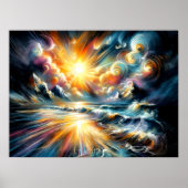 Poster Dessin Pastel Mystérieux Cosmos (Devant)