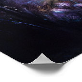 Poster Dessin Pastel Paysage paradisiaque (Coin)