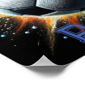 Poster Dessin Pastel Soccer Ball Power Personnaliser (Coin)