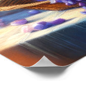 Poster Dessin Pastel Wisteria Vine en fleurs (Coin)