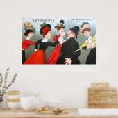 Poster Dessin politique sur les suffragettes (Cuisine)