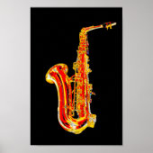 Poster Dessin saxophone (Devant)