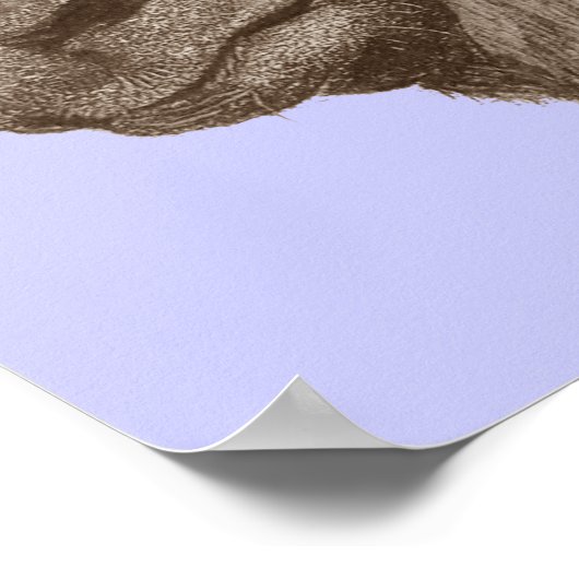 Poster dessin semblable à la vie d'âne mignon (Coin)