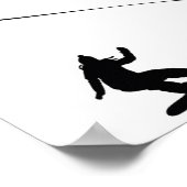 Poster Dessin Simple Snowboard Girl (Coin)