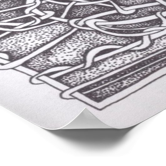 Poster Dessin stylo et encre : "String" (Coin)