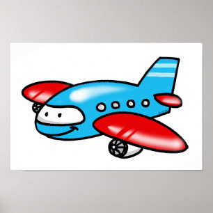 Poster dessin sur avion