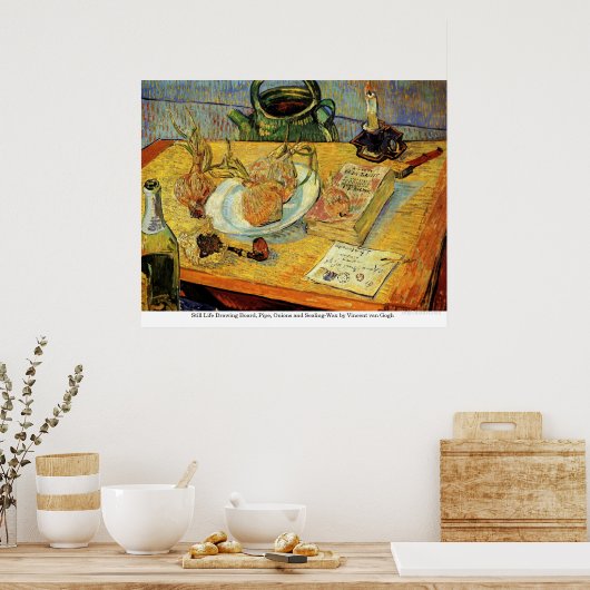 Poster Dessin, tuyau et oignons - Vincent van Gogh (Cuisine)