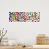 Poster dessin urbain pour enfants (Cuisine)