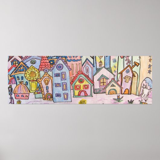 Poster dessin urbain pour enfants (Devant)