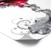 Poster Dessin VERRE À VIN ROUGE Argent Propre (Coin)