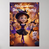 Poster Dessin Whimsical Halloween Dance Party AI Generat (Devant)