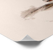 Poster Dessin zen original pastel Snail (Coin)